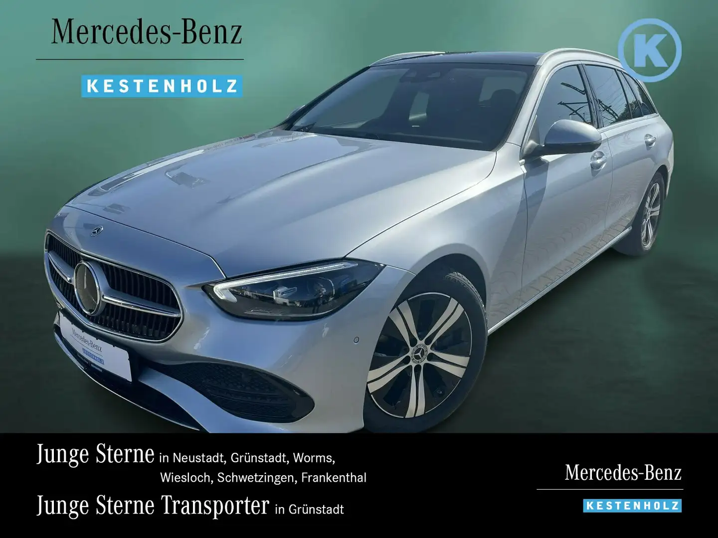 Mercedes-Benz C 200 C 200 d T AVANTGARDE+AHK+DISTRO+PANO+KEYLESS+360 Silber - 1