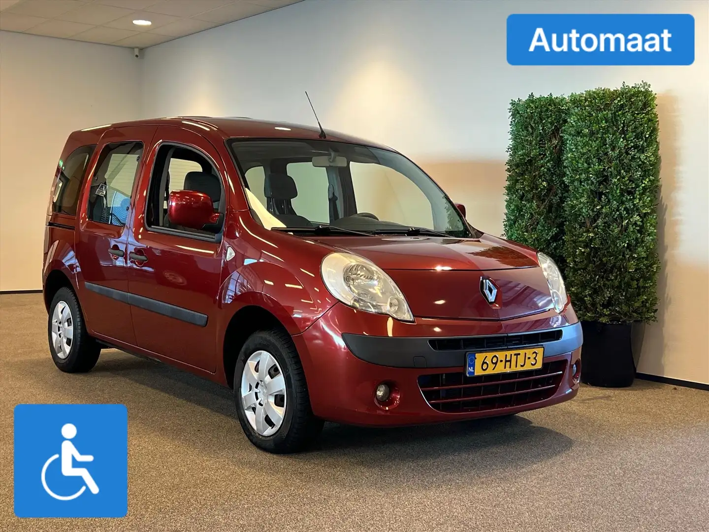 Renault Kangoo Rolstoelauto Automaat + Luchtvering Rood - 1
