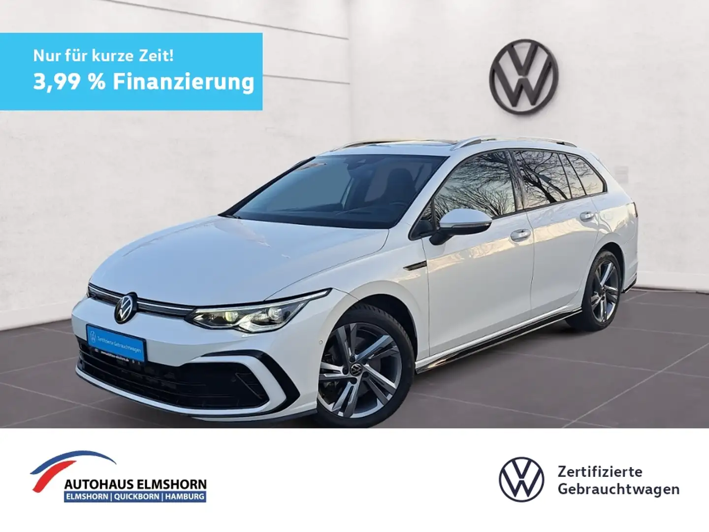 Volkswagen Golf Variant R-Line 2.0 TDI DSG 3,99% AHK PANO MATRIX HEAD KAM Weiß - 1