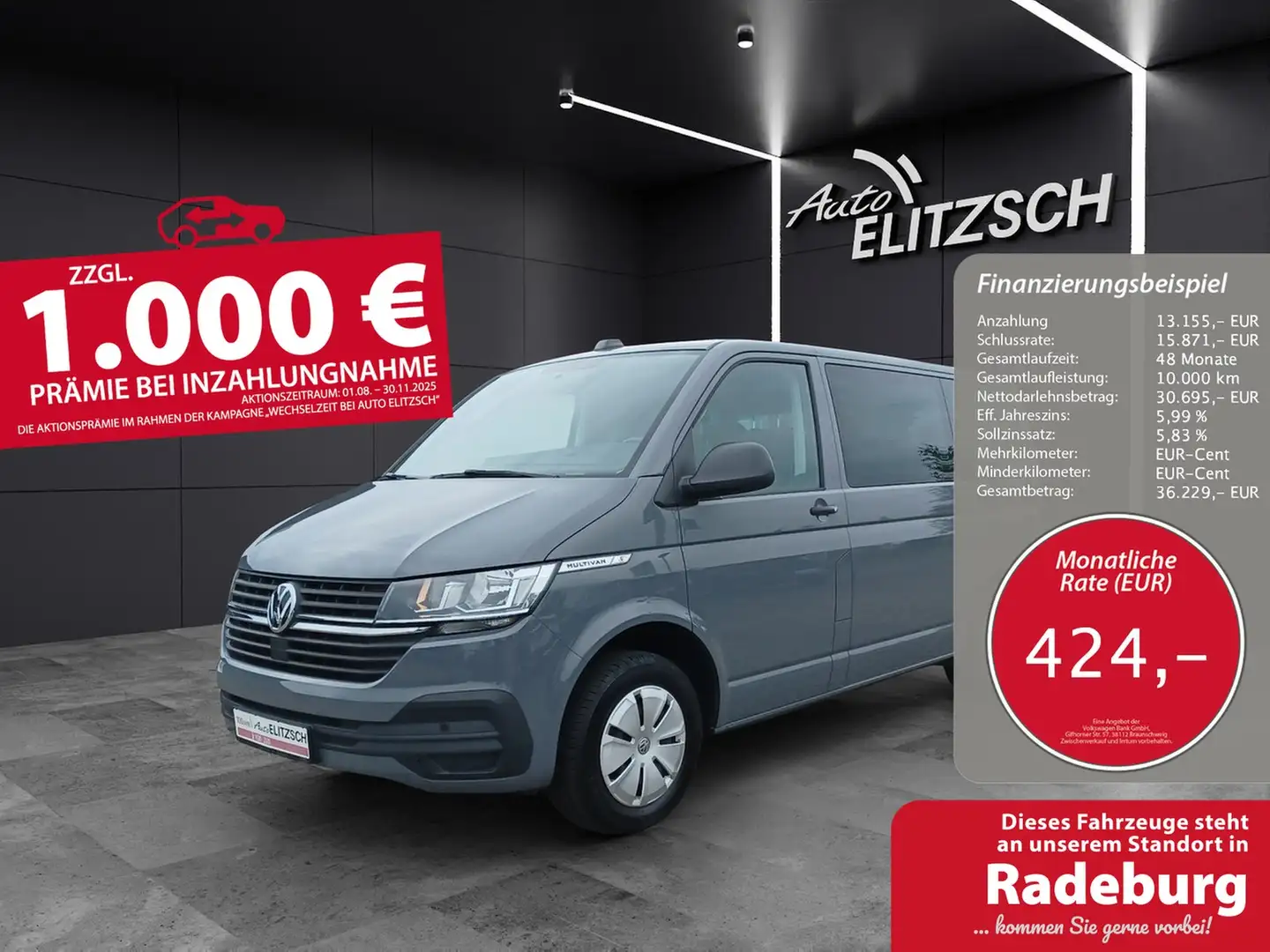 Volkswagen T6 Multivan T6.1 TDI Family KLIMA VORB. AHK PDC DAB Grau - 1