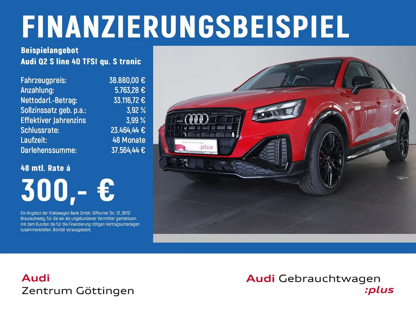 Audi Q2 S line 40 TFSI qu. S tronic +MATRIX+AHK+SOUND Red - 2