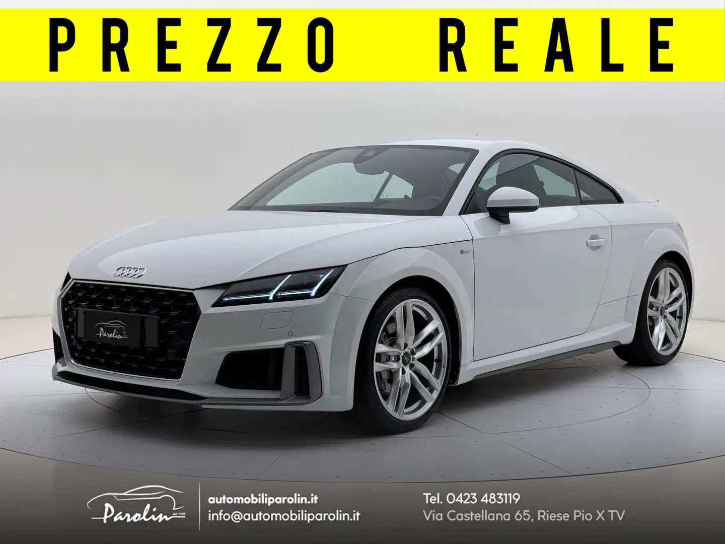 Audi TT Coupé 45 2.0 tfsi Stronic S-Line Matrix-CarPlay Bianco - 1