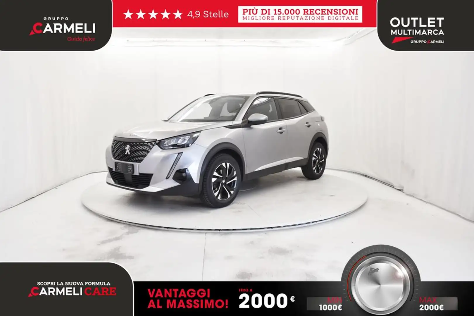 Peugeot 2008 1.2 puretech Allure Navi Pack s&s 130cv Сірий - 1