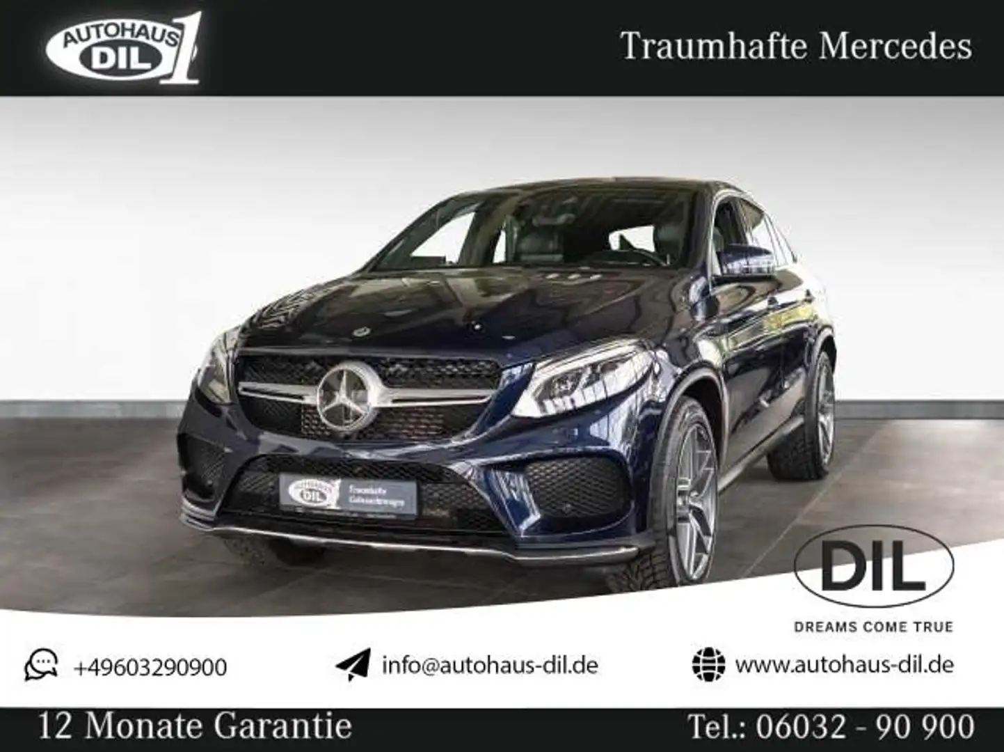 Mercedes-Benz GLE 350 d Coupe 4M *AMG*PANO*DISTR+*360°-KAMERA* Blau - 1