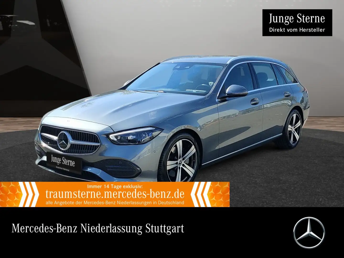 Mercedes-Benz C 200 T AVANTG+AHK+BURMESTER+KAMERA+KEYLESS+9G Grau - 1