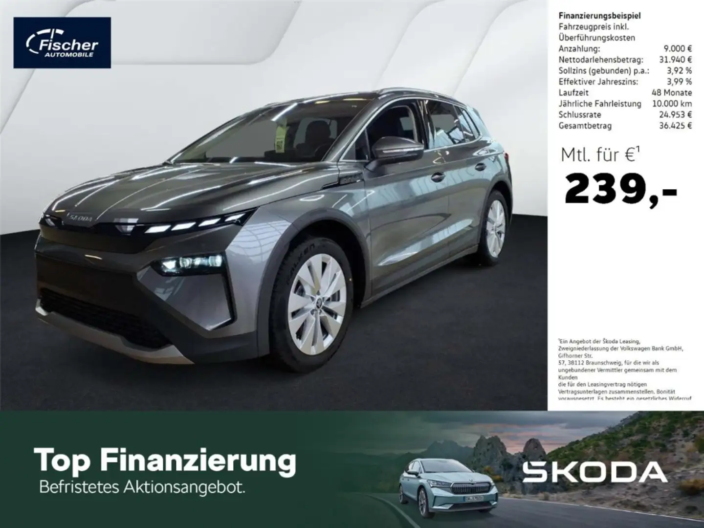 Skoda Elroq Loft 82 kWh W-Pumpe/AHK/Matrix/NAV Grigio - 1