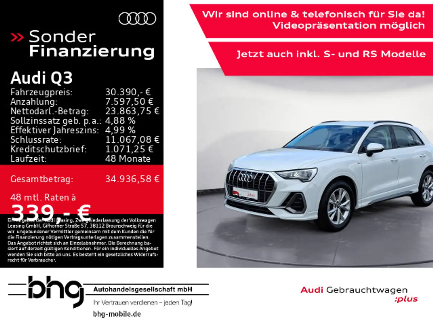 Audi Q3 35TFSI S tronic S line Komfortpaket EPHplus L Blanc - 1