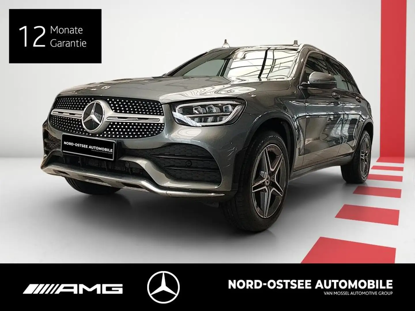Mercedes-Benz GLC 300 de 4M AMG AHK SPUR TOTWINKEL KAMERA LED Gris - 1