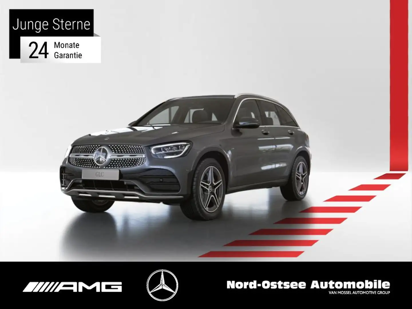 Mercedes-Benz GLC 300 de 4M AMG AHK SPUR TOTWINKEL KAMERA LED Grau - 1