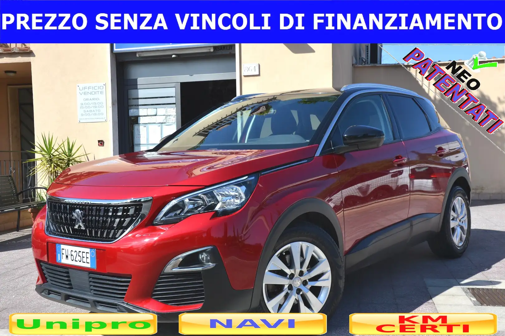 Peugeot 3008 1.5 HDi 130CV 6MARCE  **PREZZO VERO**UNIPRO'* Rouge - 1