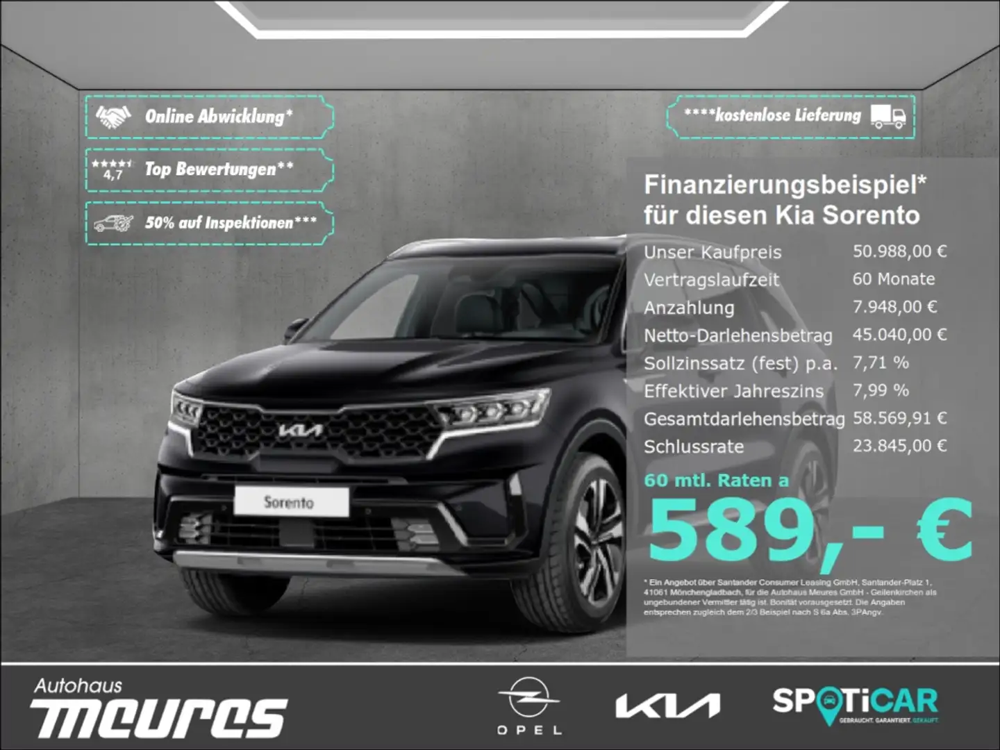 Kia Sorento Platinum 4WD PHEV Plug-In Hybrid -SOFORT VERFÜGBAR Negro - 1