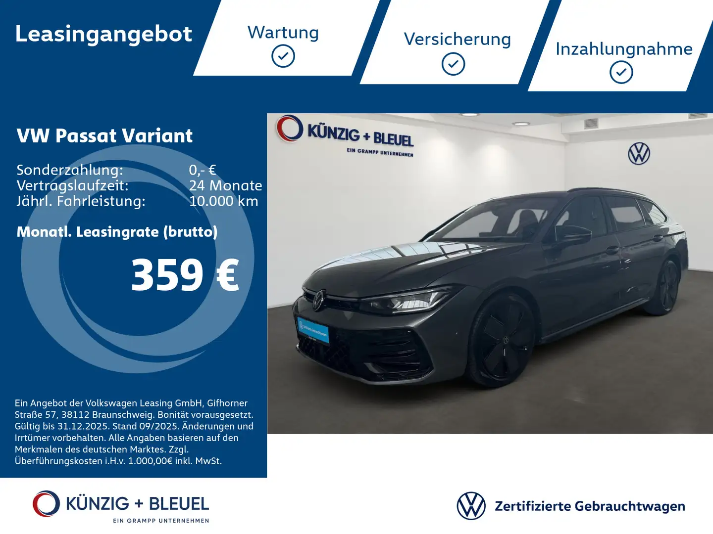 Volkswagen Passat Variant R-Line KAM*AHK*MATRIX*Carplay*DSG Grau - 1