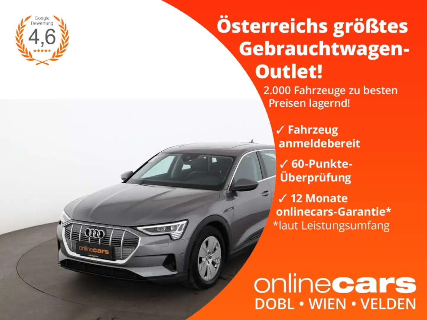 Audi e-tron 55 quattro 95kWh Aut MATRIX 360-CAM SKY Grey - 1
