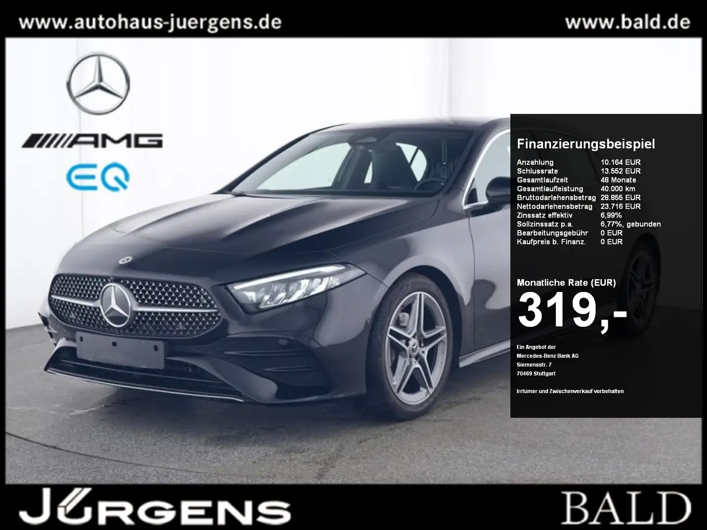 Mercedes-Benz A 200 AMG-Sport/LED/Cam/Pano/Winter/Mopf/18' Schwarz - 1