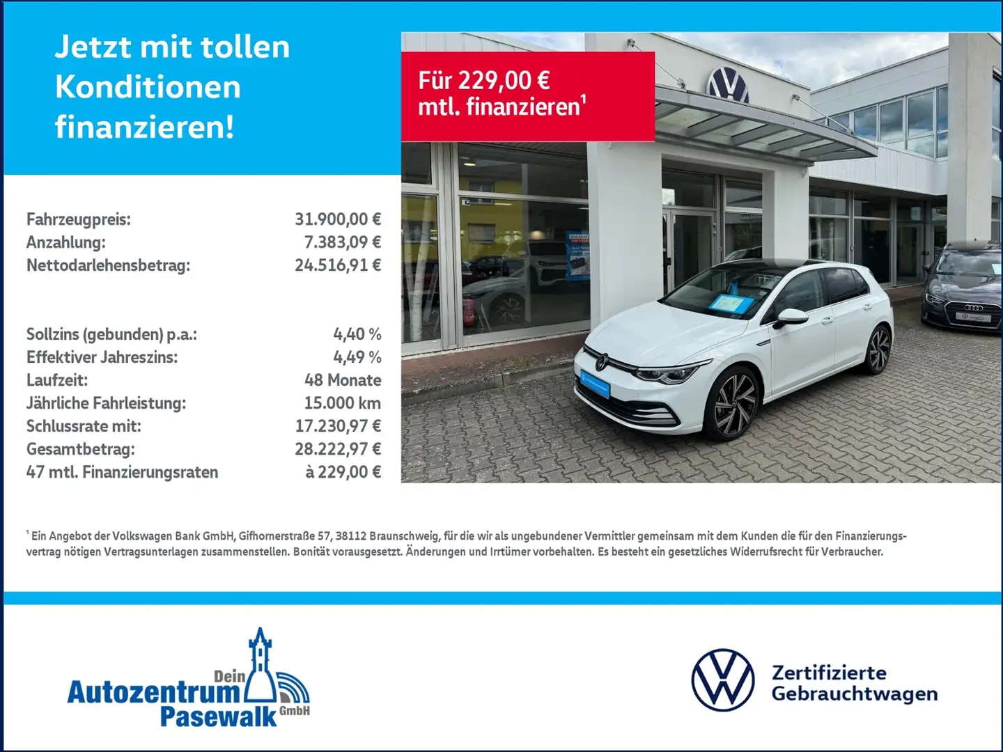 Volkswagen Golf 8 CD 2.0 TSI DSG Style Weiß - 1