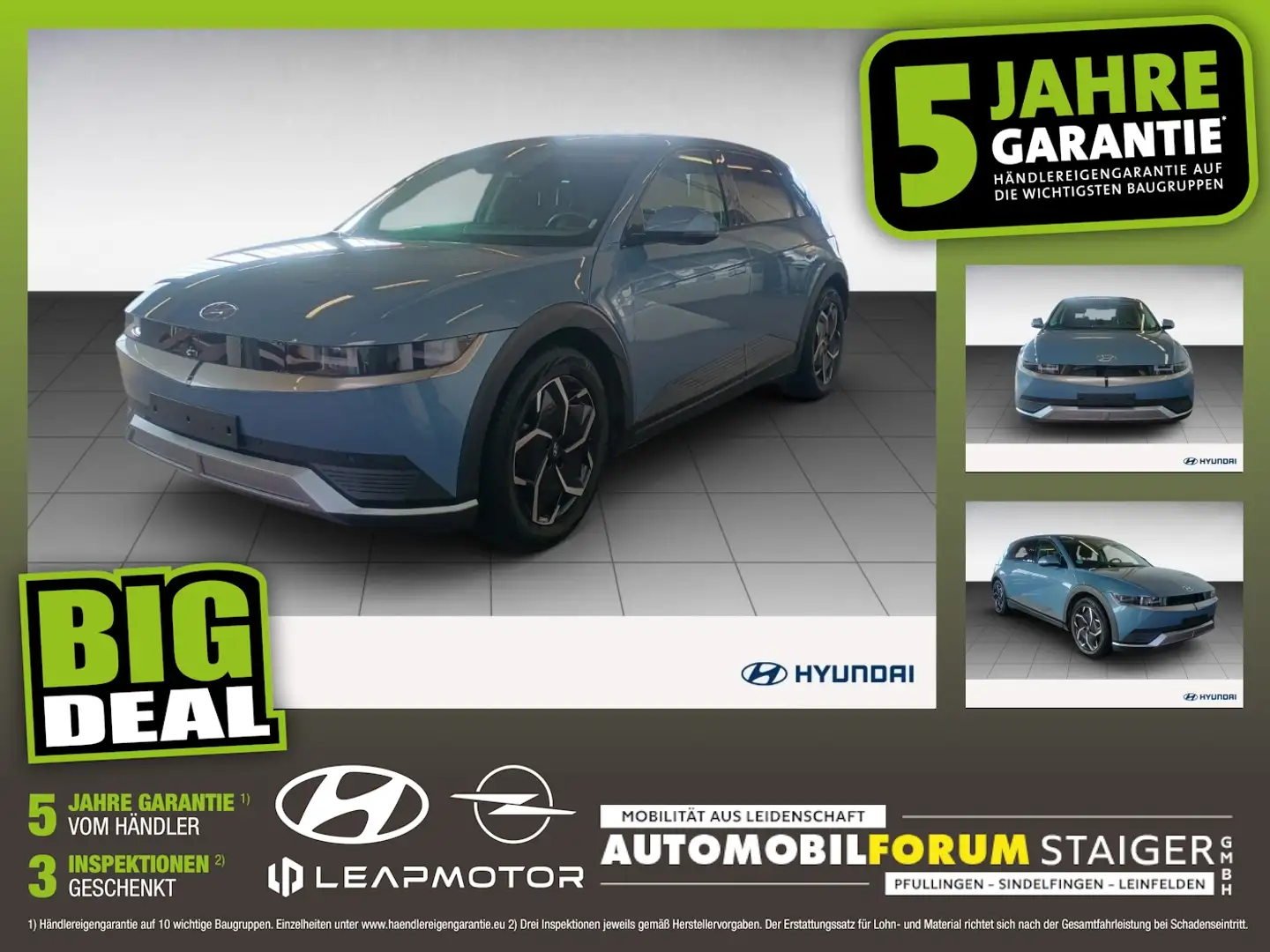 Hyundai IONIQ 5 77 Techniq Elektro FLA 4xSHZ SpurH LM Blu/Azzurro - 1