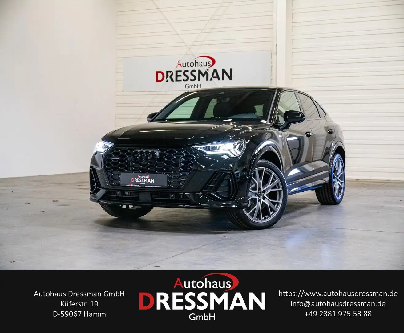 Audi Q3 40TFSI SPORTBACK Q. S-LINE PANO NAVI AHK 360° Negro - 1