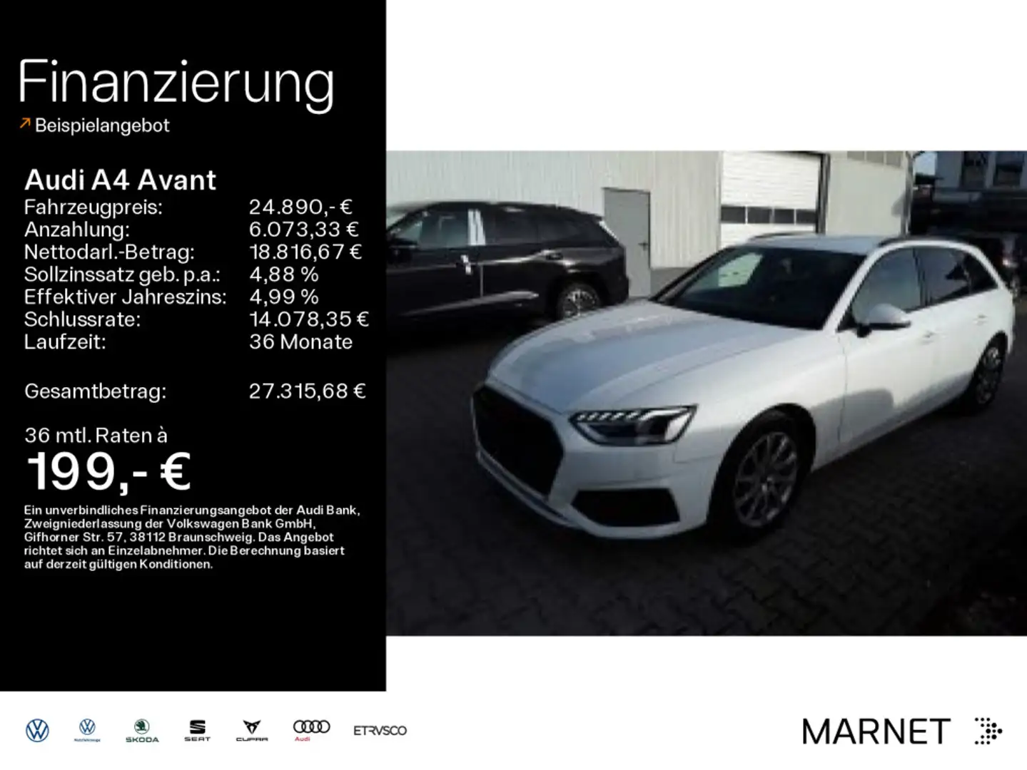 Audi A4 35 TFSI*Navi*LED*Alu*PDC*Audi Connect*K Weiß - 1