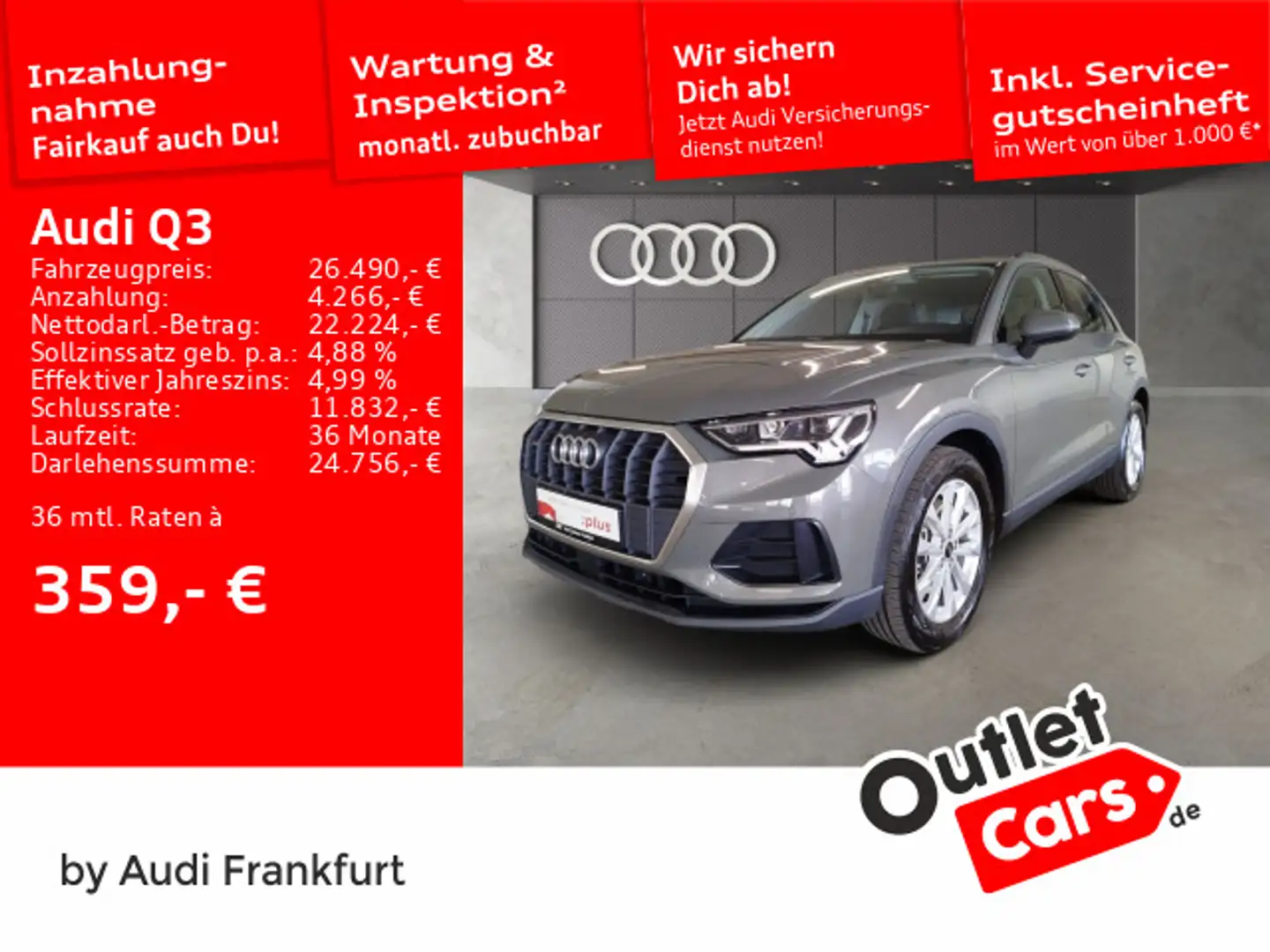Audi Q3 40 TFSI quattro S tronic LED Navi DAB Tempoma Grau - 1