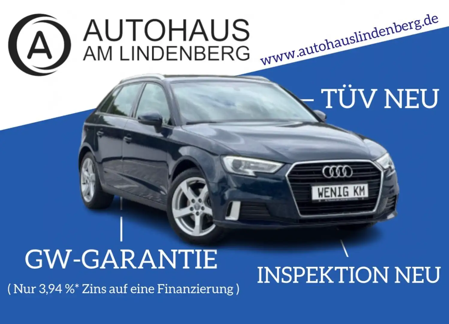Audi A3 35 TFSI Sportback sport*99.000KM*NAVI*LED*PDC Blau - 1