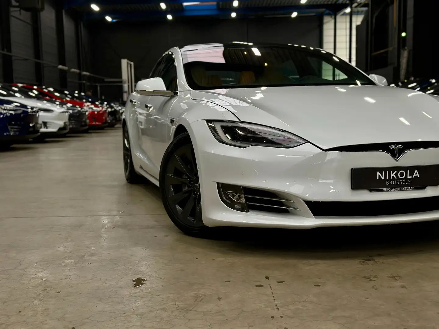 Tesla Model S LONG RANGE - FULL SELF DRIVE - TAN INTERIOR Blanc - 2
