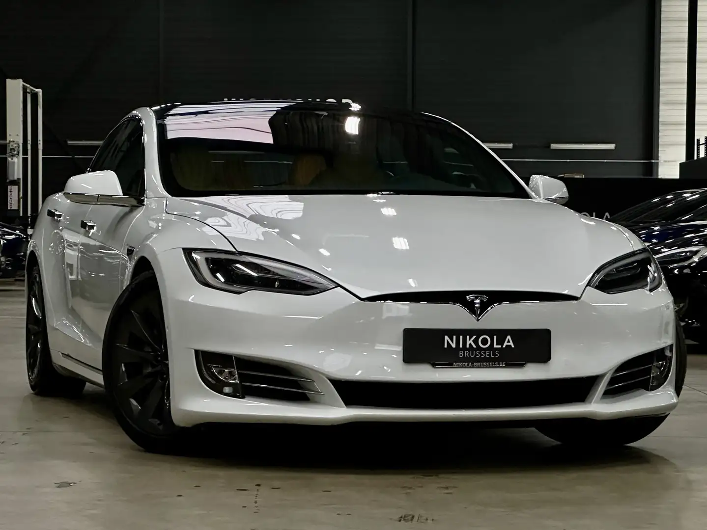 Tesla Model S LONG RANGE - FULL SELF DRIVE - TAN INTERIOR Blanc - 1