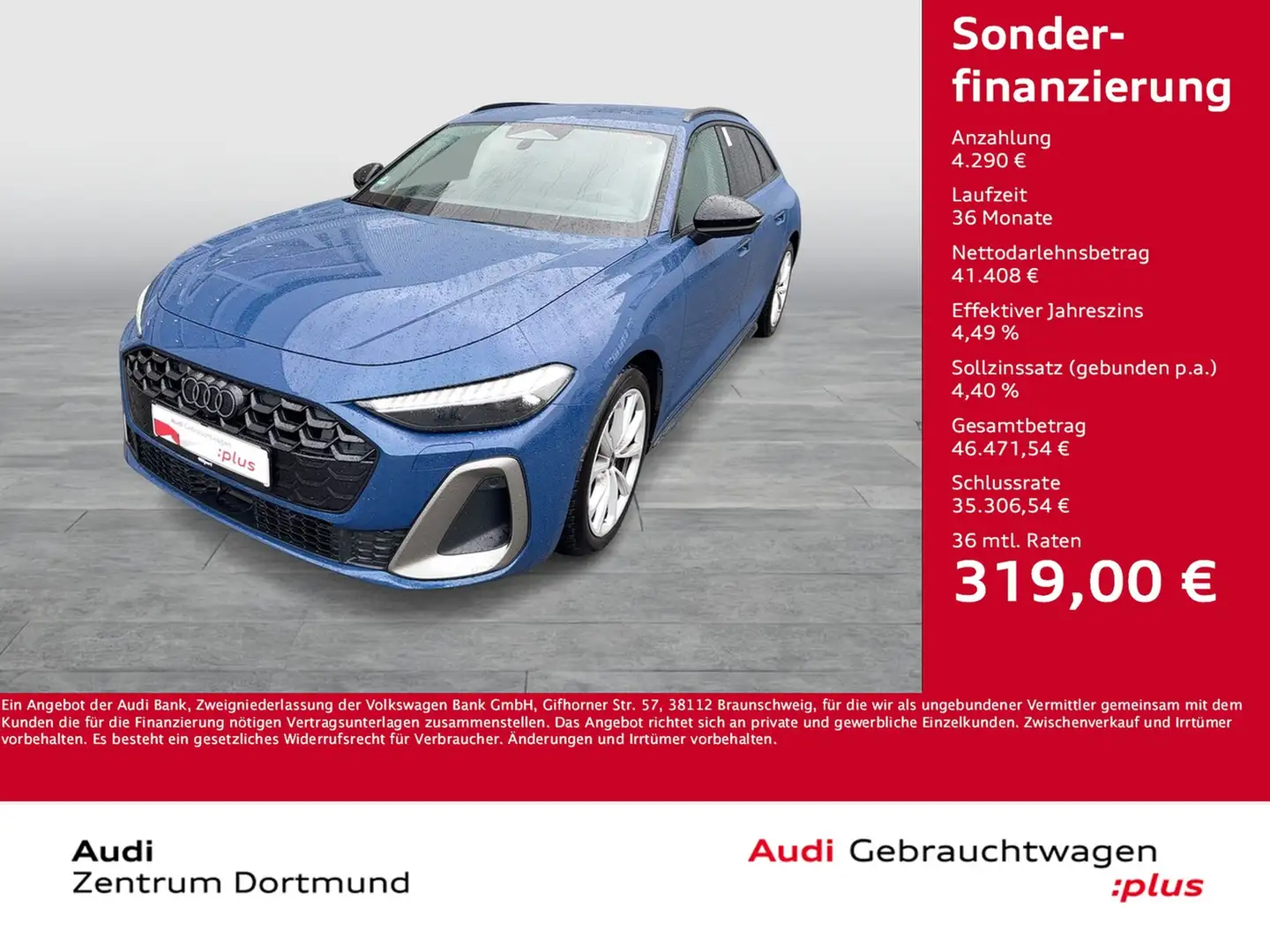 Audi A5 Avant S LINE edition one AHK 360°CAM ACC LM19 Blau - 1