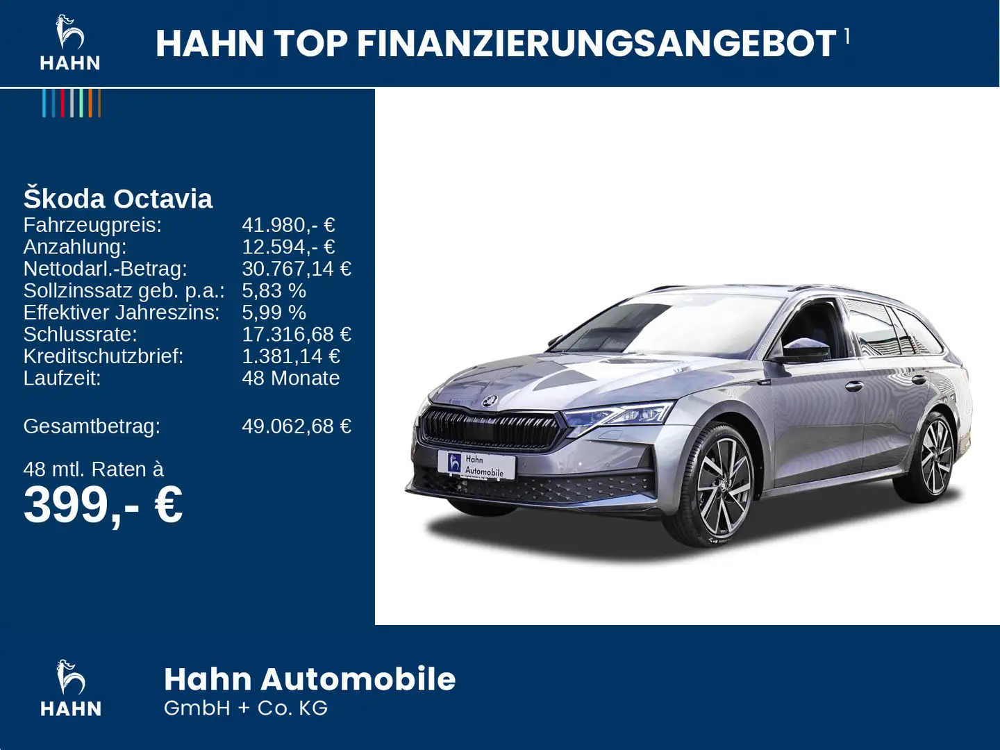 Skoda Octavia Combi Sportline 1,5TSI 150PS DSG Standh Grau - 2