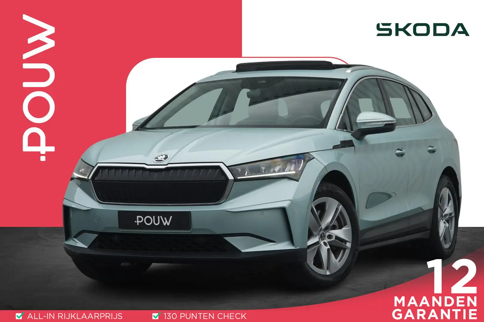 Skoda Enyaq iV 204pk 80 | Panoramadak | Trekhaak | Warmtepomp Grijs - 1