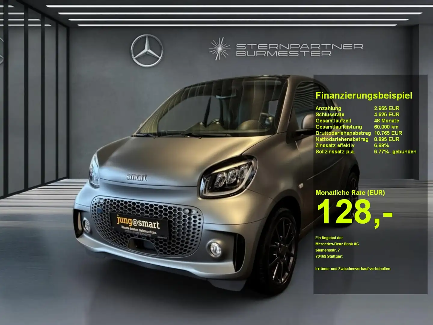 smart forTwo EQ  Kamera+Pano+BRABUS+Leder+Ambiente+SHZ Grau - 1
