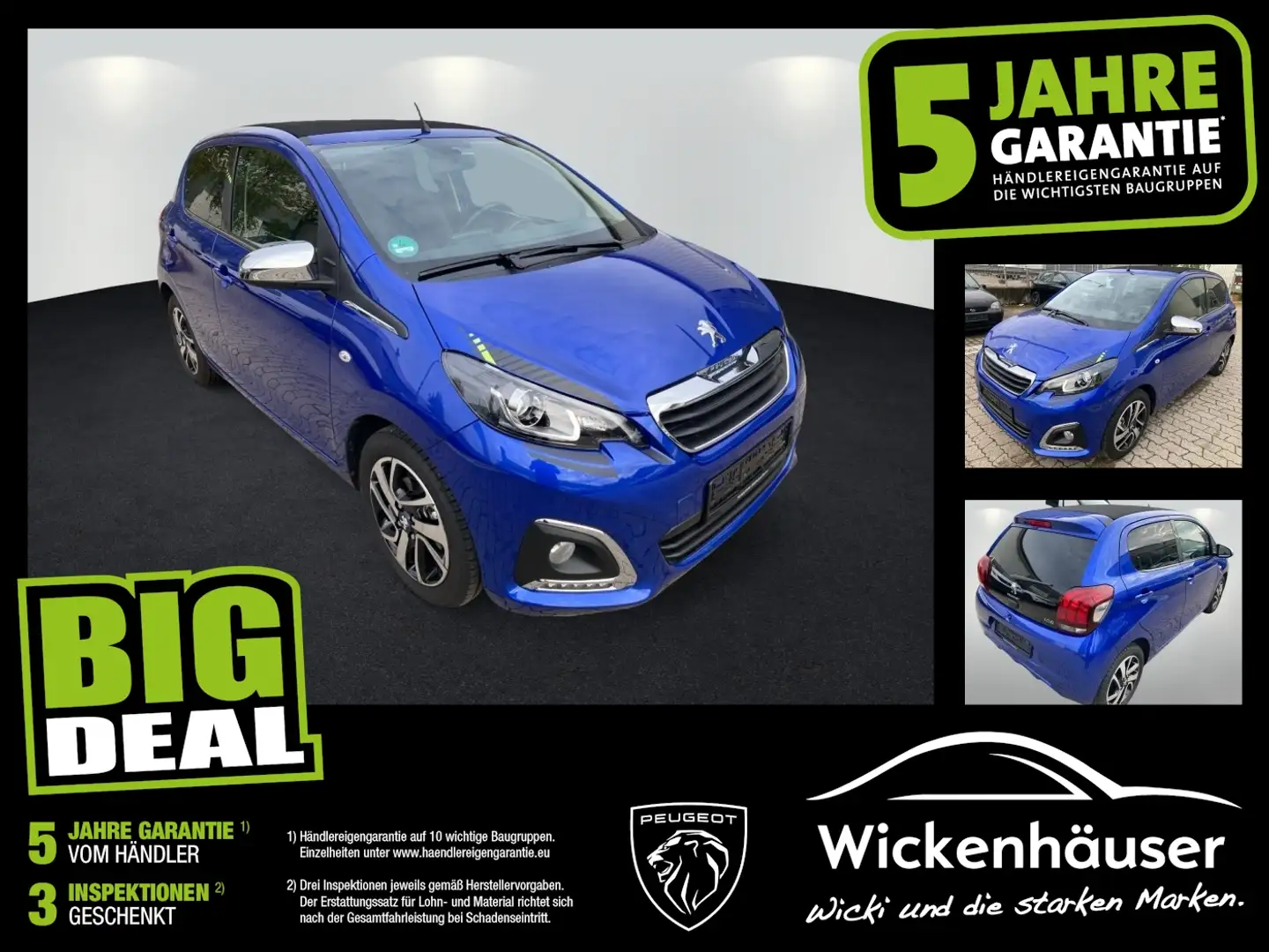 Peugeot 108 1.0 VTi TOP! Collection Tempomat Klima Bleu - 1