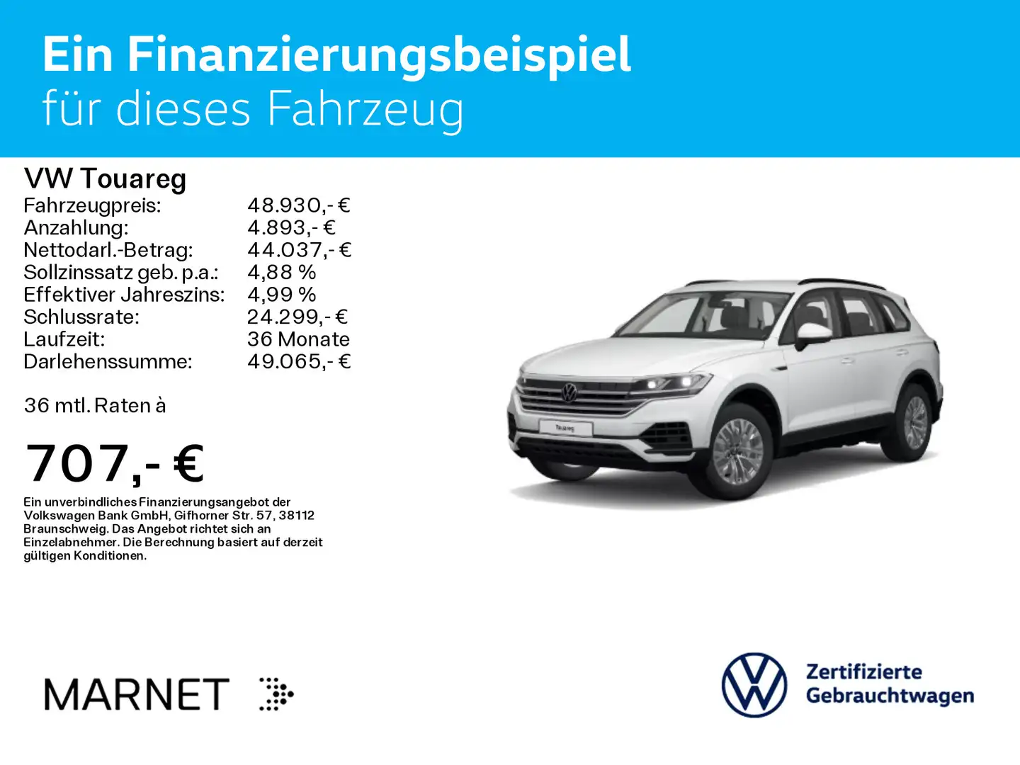Volkswagen Touareg 4Motion 3.0 TDI SCR 210kW Navi*AHK*El.He Bílá - 2