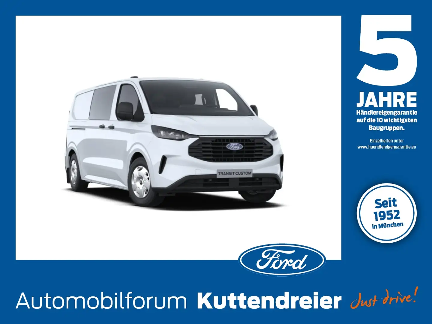 Ford Transit Custom Doppelkabine 320 L2 LED*PDC*KLIMA Blanc - 1
