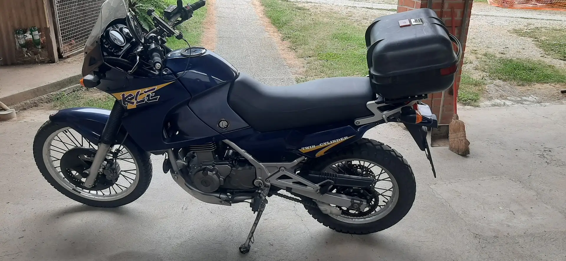 Kawasaki KLE 500 Bleu - 2