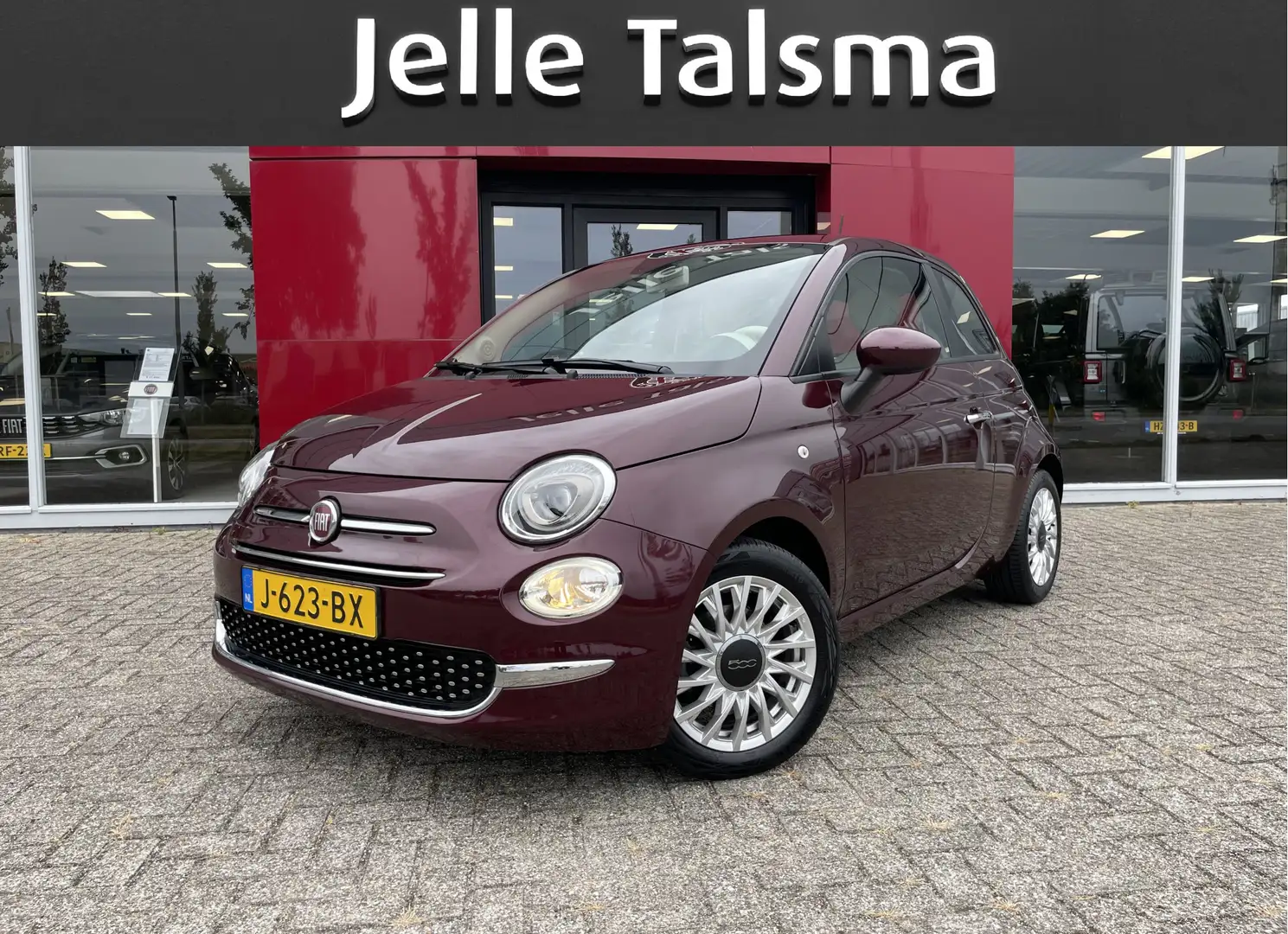 Fiat 500 1.0 Hybrid Lounge | Apple/Android carplay| Cruise Rood - 1