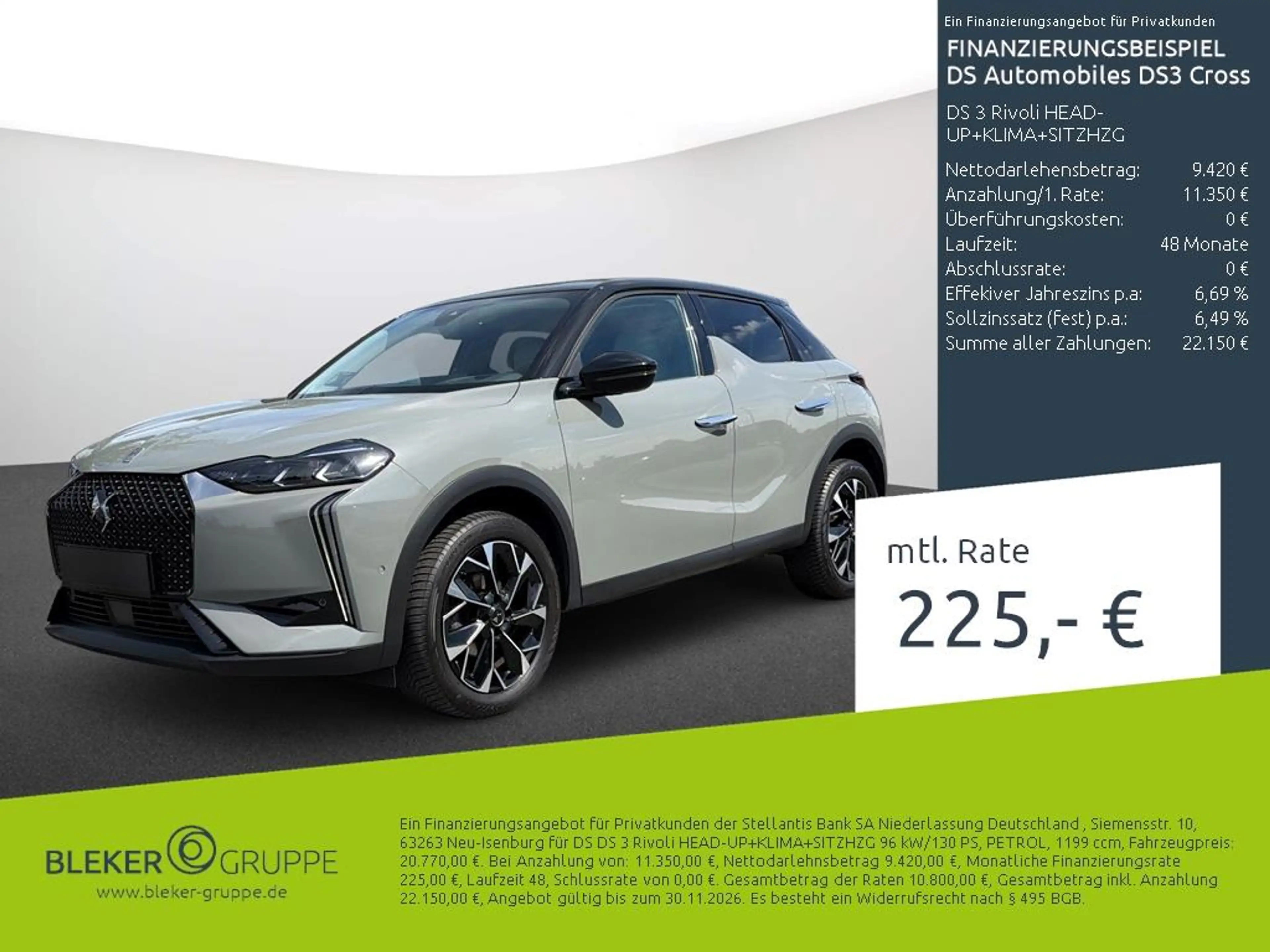 DS Automobiles DS 3 Crossback DS 3 Rivoli HEAD-UP+KLIMA+SITZHZG