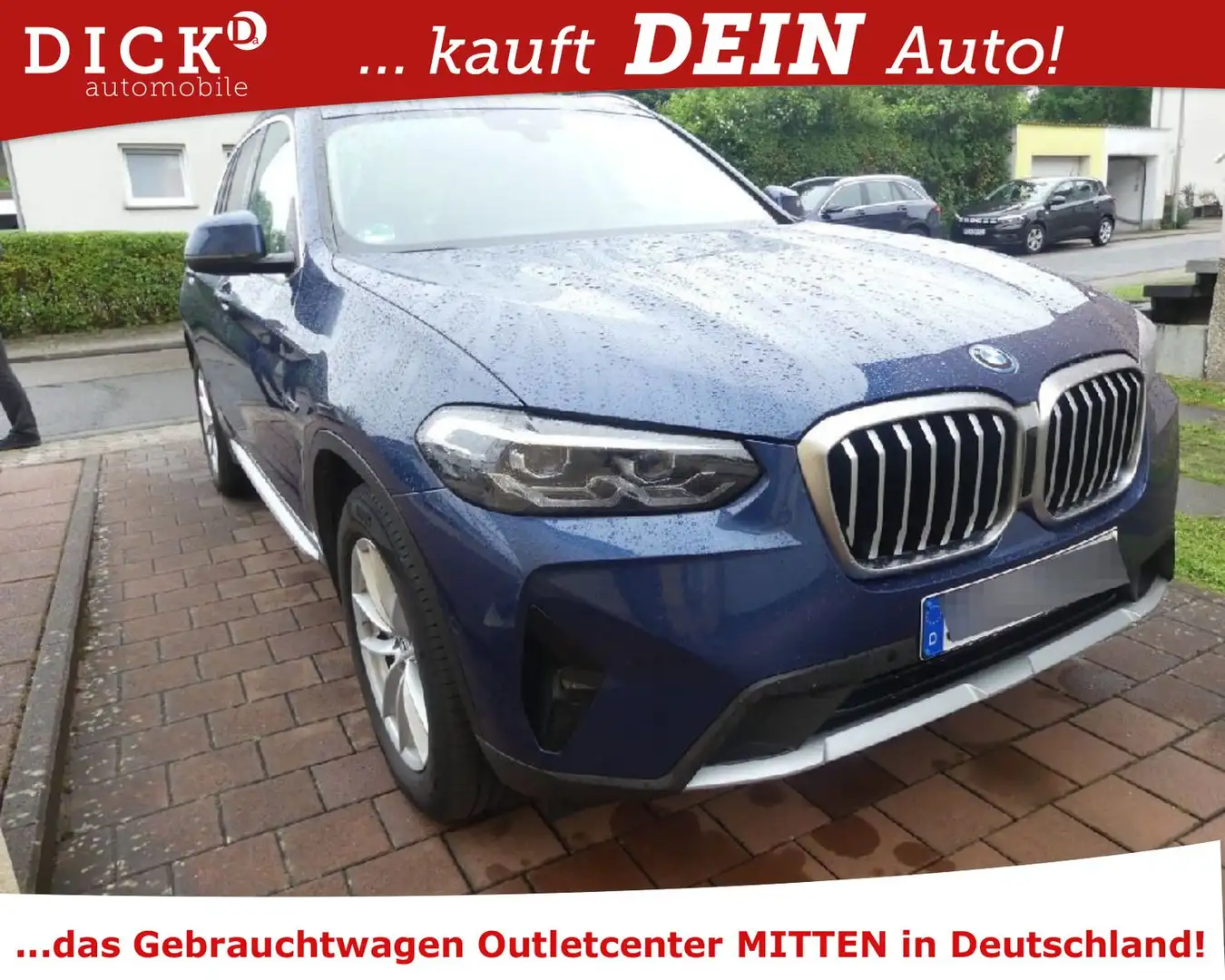BMW X3 xDrive 30e LED/AHK/NAVI/DAB/4x4/RFK/PDC+ Blau - 2