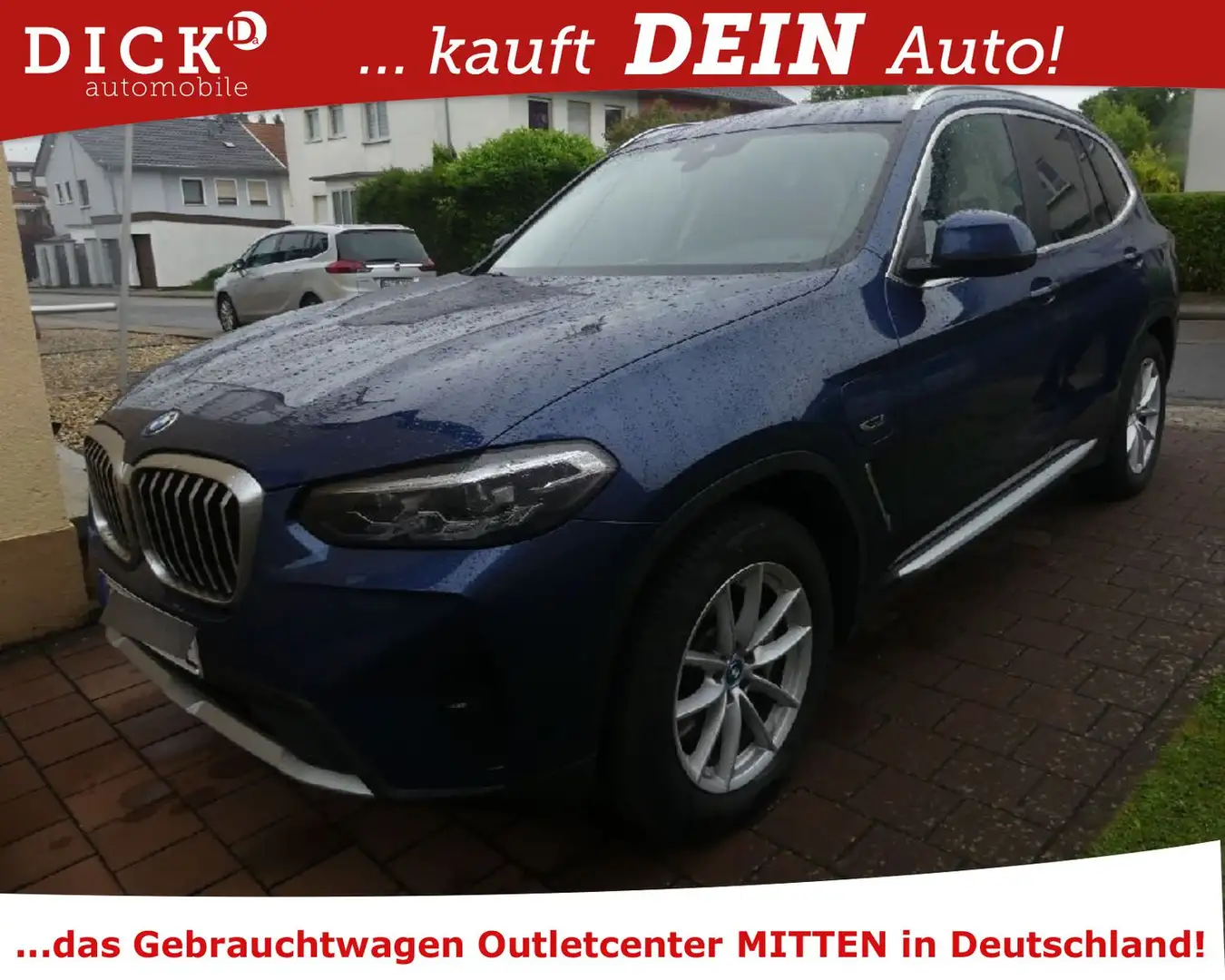 BMW X3 xDrive 30e LED/AHK/NAVI/DAB/4x4/RFK/PDC+ Blau - 1