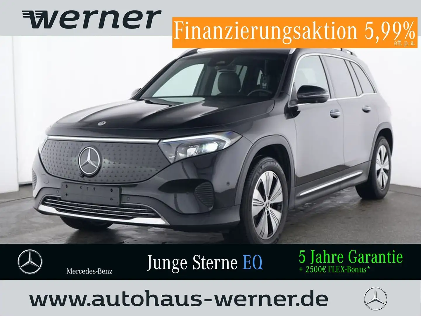 Mercedes-Benz EQB 300 4M PROGR-ADV+ MEMORY AHK 360° WINTER VZA Zwart - 1