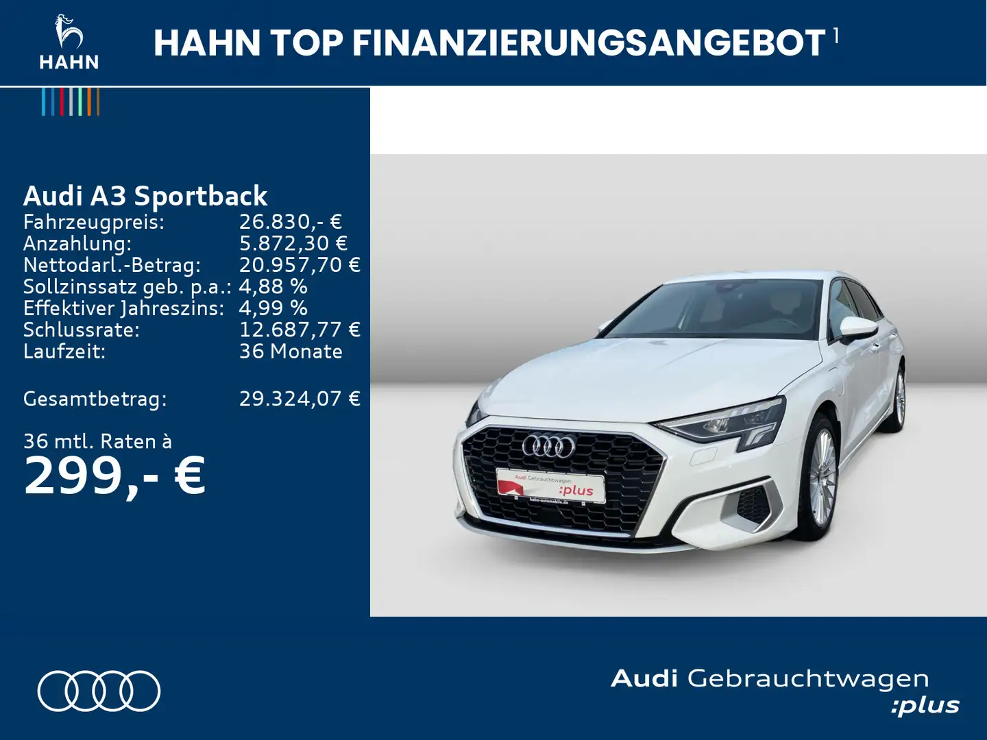 Audi A3 advanced 40TFSIe S tronic Virtual A Weiß - 2