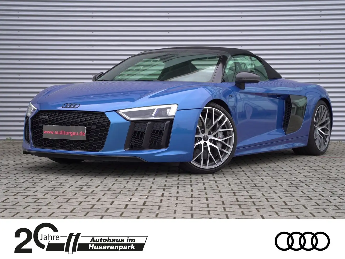 Audi R8 Spyder 5.2 FSI quattro++VOLL+OHNE OPF+CARBON Modrá - 1