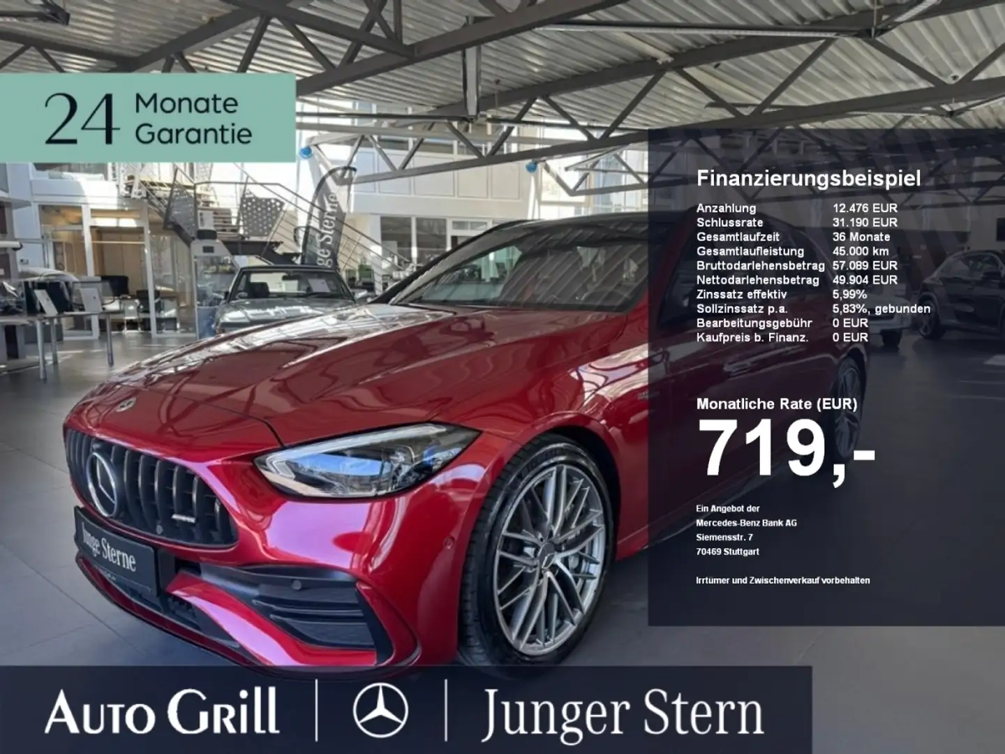 Mercedes-Benz C 43 AMG C 43 T 4M PerfoSitz Stdhzg AHK Burm Pano Piros - 1