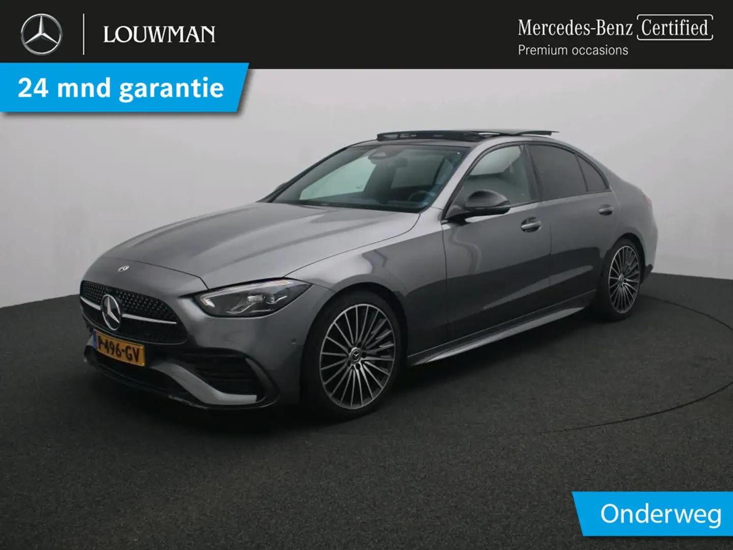 Mercedes-Benz C 180 AMG Automaat AMG Line | Night Pakket | Panorama Sc Szary - 1
