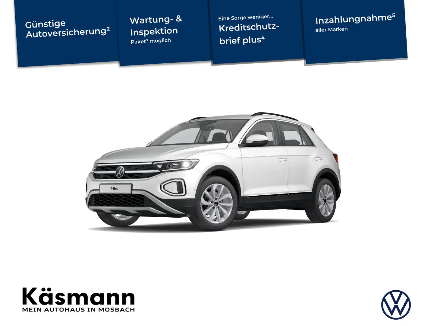 Volkswagen T-Roc Style 1.5TSI NAVI MATRIX KAM EASYOPEN Weiß - 1