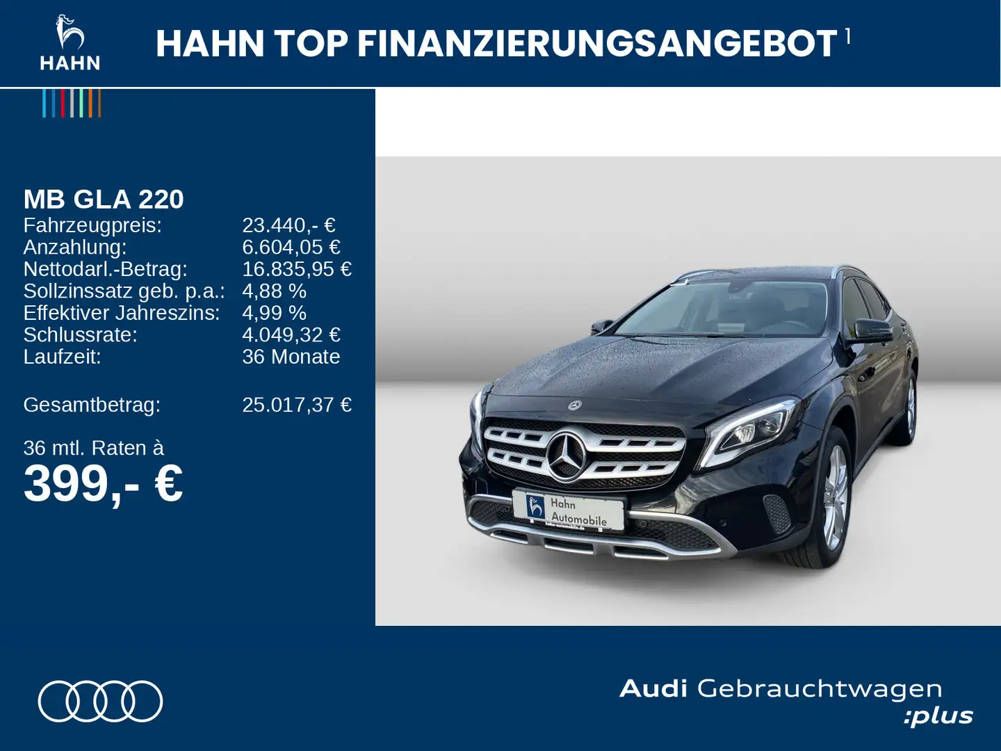 Mercedes-Benz GLA 220 d 4Matic DCT CAM LED Navi Sitzh Zwart - 2
