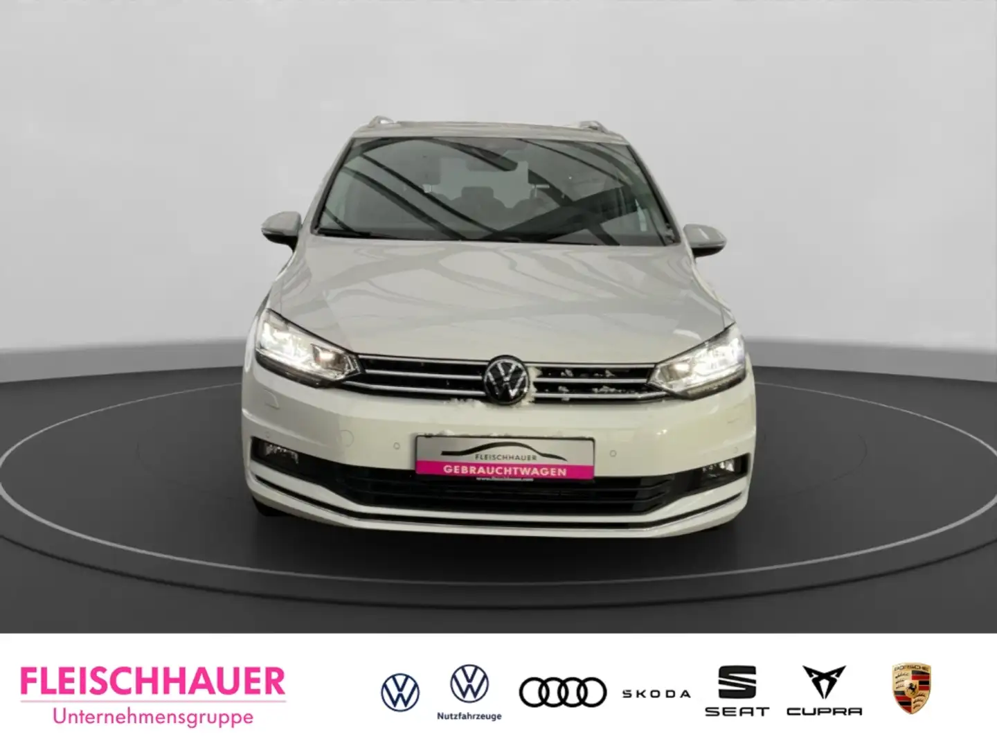 Volkswagen Touran 2.0 TDI DSG Highline AHK-klap. Navi Digitales Cock Weiß - 2