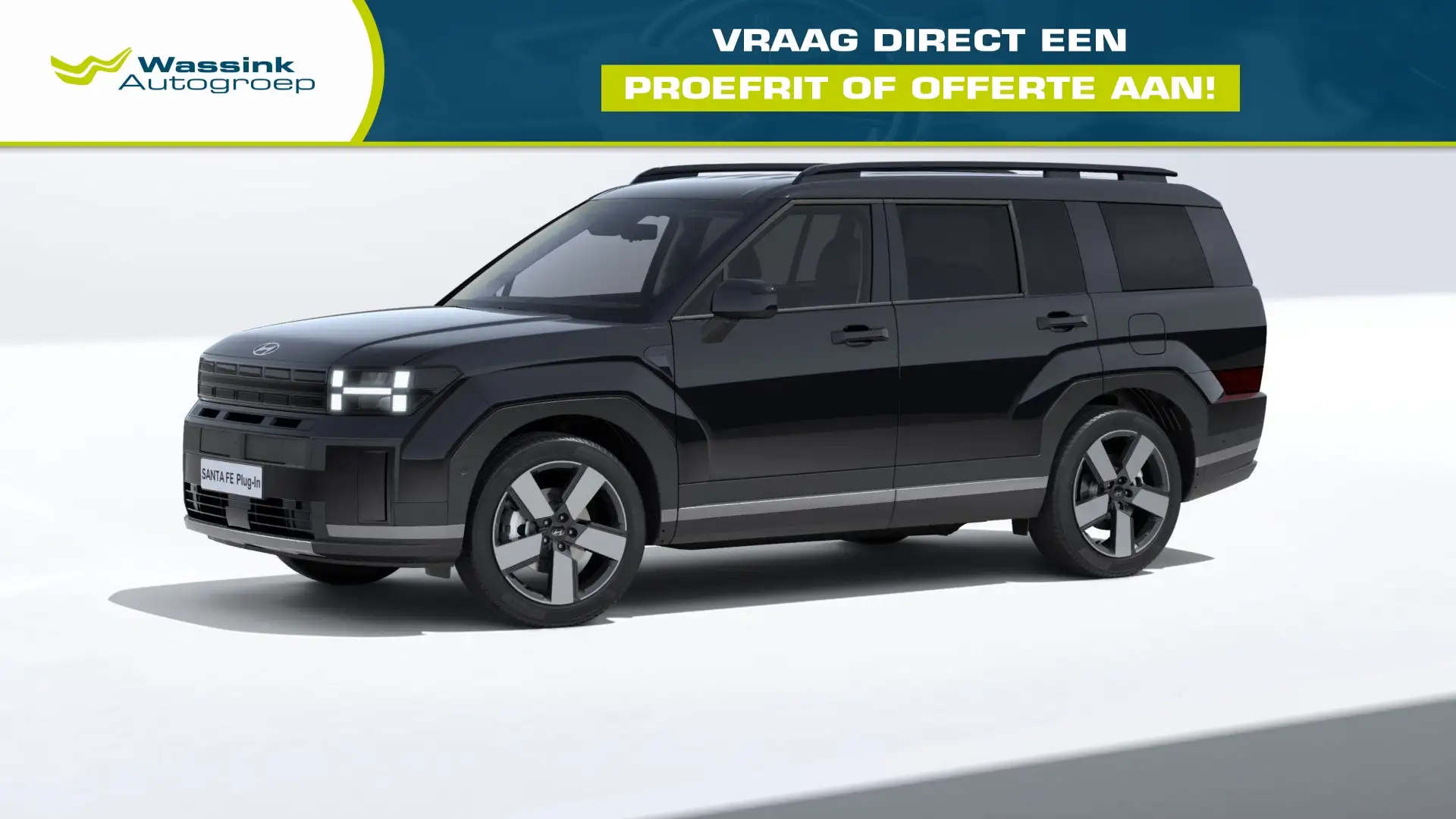 Hyundai SANTA FE New 1.6 T-GDi PHEV 252pk Aut 4WD 7pl Premium Zwart - 1