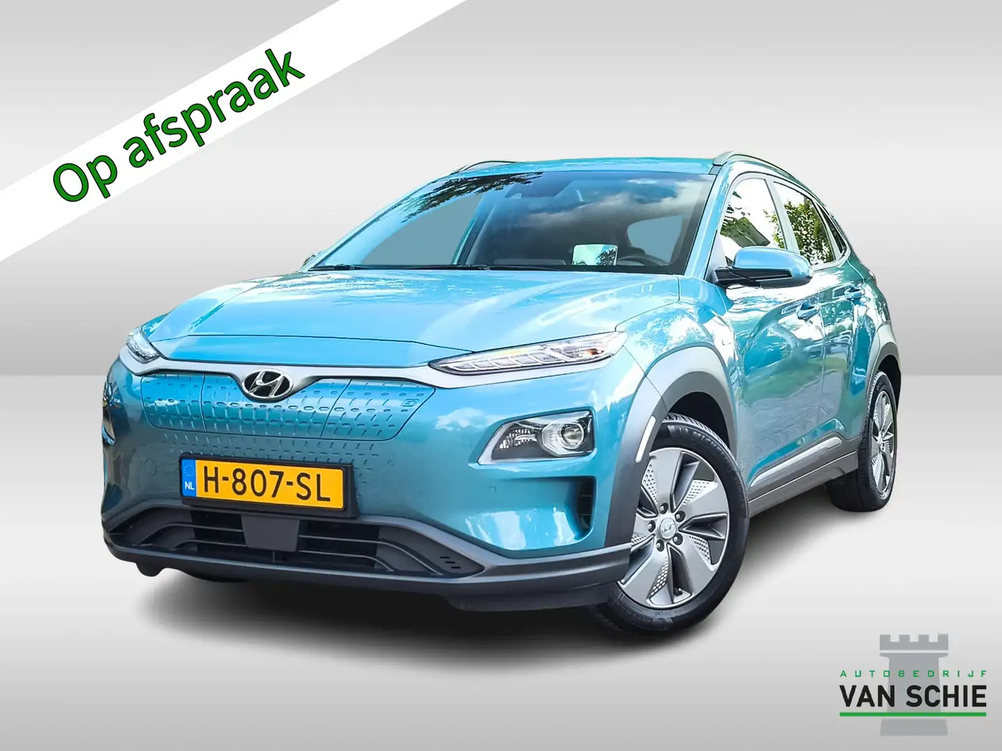 Hyundai KONA EV Premium 64 kWh 3-Fase 1e-Eig. & Keurig-Onderh. Blauw - 1