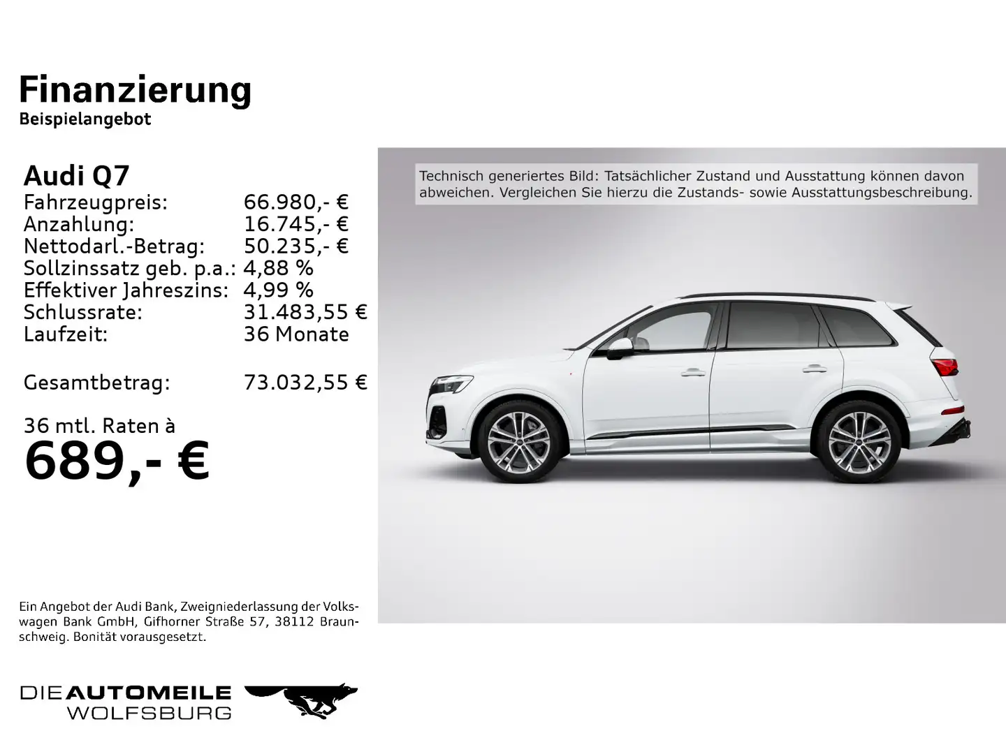 Audi Q7 55 TFSI quattro tiptronic S line 7.Sitze/Pano Weiß - 2