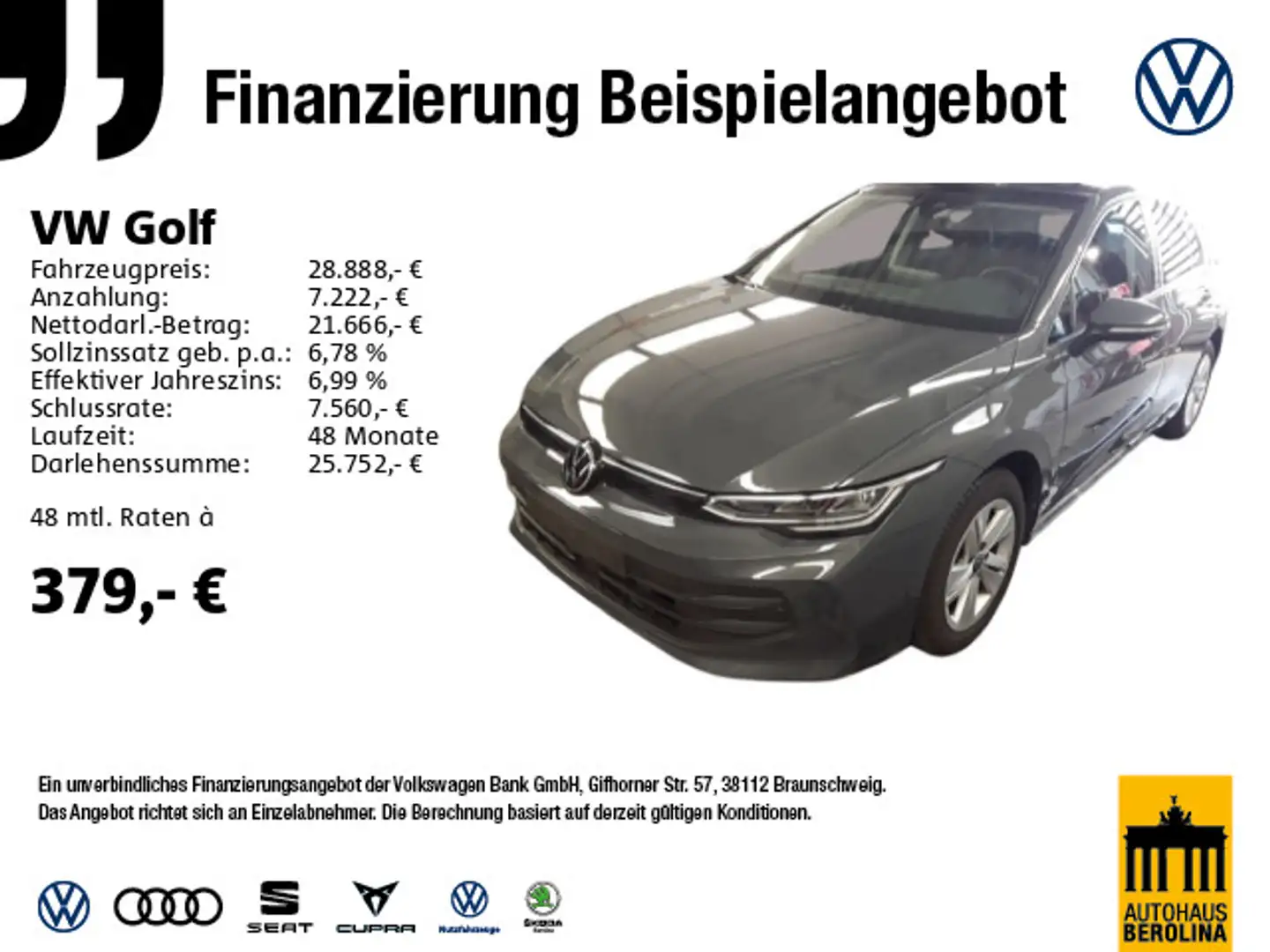 Volkswagen Golf VIII 1.5 eTSI Life DSG *PANO*R-CAM*ACC* Grijs - 1